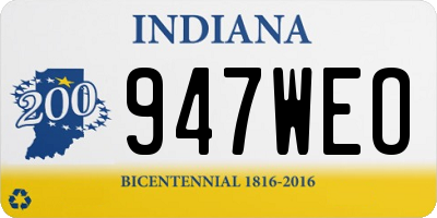 IN license plate 947WEO