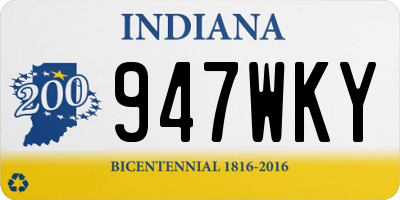 IN license plate 947WKY