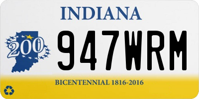 IN license plate 947WRM