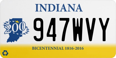 IN license plate 947WVY