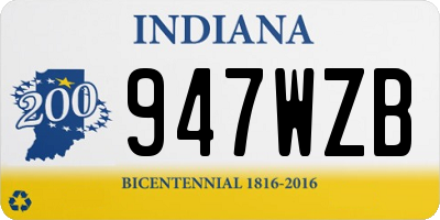 IN license plate 947WZB