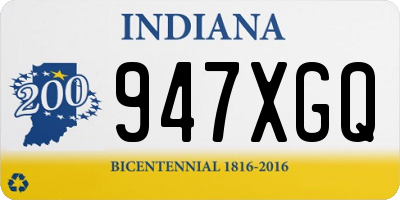 IN license plate 947XGQ