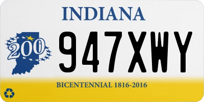 IN license plate 947XWY