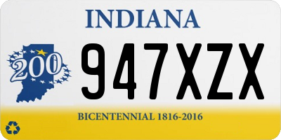 IN license plate 947XZX
