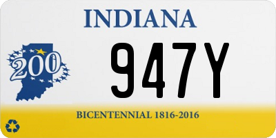 IN license plate 947Y