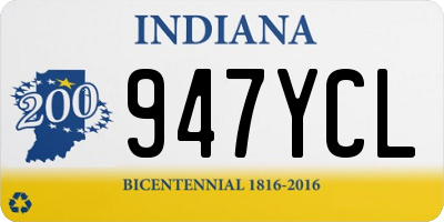 IN license plate 947YCL