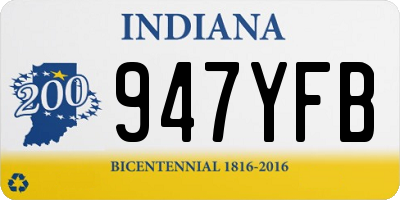 IN license plate 947YFB