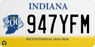 IN license plate 947YFM