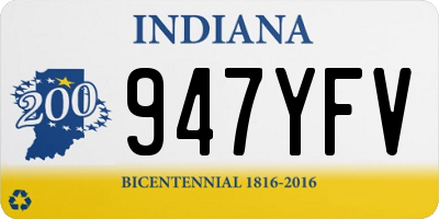 IN license plate 947YFV