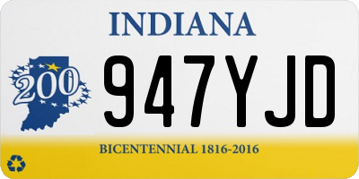 IN license plate 947YJD