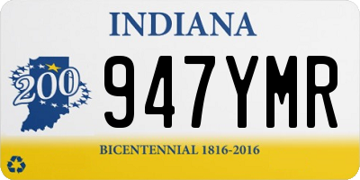 IN license plate 947YMR