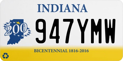 IN license plate 947YMW