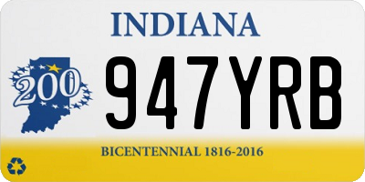 IN license plate 947YRB