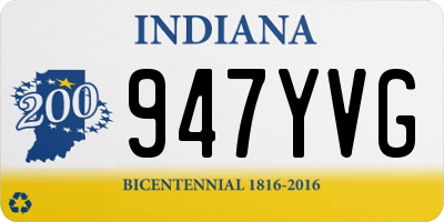 IN license plate 947YVG