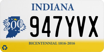 IN license plate 947YVX