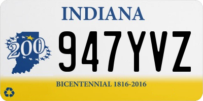 IN license plate 947YVZ