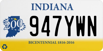 IN license plate 947YWN