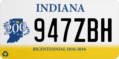 IN license plate 947ZBH