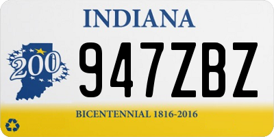 IN license plate 947ZBZ
