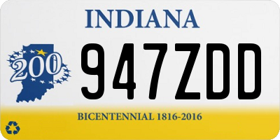 IN license plate 947ZDD