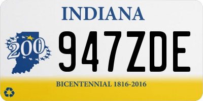 IN license plate 947ZDE