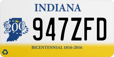 IN license plate 947ZFD