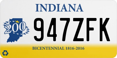 IN license plate 947ZFK