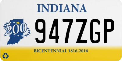 IN license plate 947ZGP