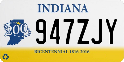IN license plate 947ZJY