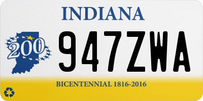 IN license plate 947ZWA