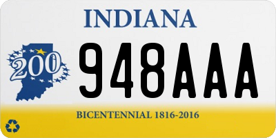 IN license plate 948AAA