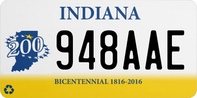 IN license plate 948AAE
