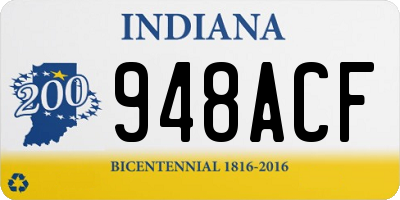 IN license plate 948ACF