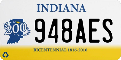 IN license plate 948AES