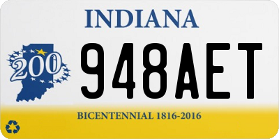 IN license plate 948AET