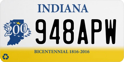 IN license plate 948APW