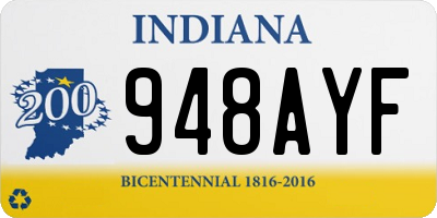 IN license plate 948AYF