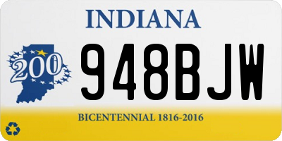 IN license plate 948BJW
