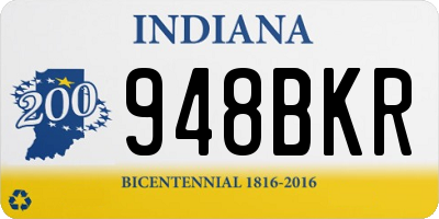 IN license plate 948BKR