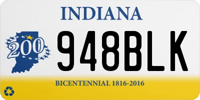 IN license plate 948BLK