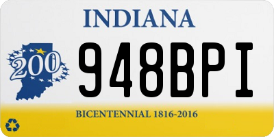 IN license plate 948BPI