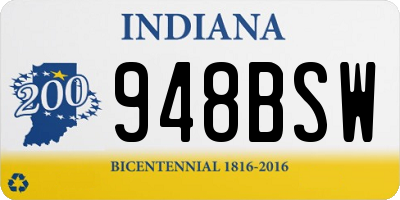IN license plate 948BSW
