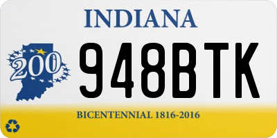 IN license plate 948BTK
