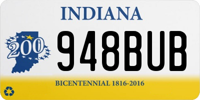 IN license plate 948BUB
