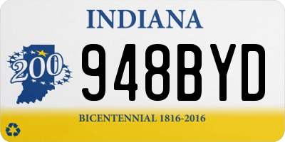 IN license plate 948BYD
