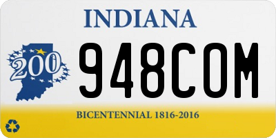 IN license plate 948COM