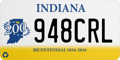 IN license plate 948CRL
