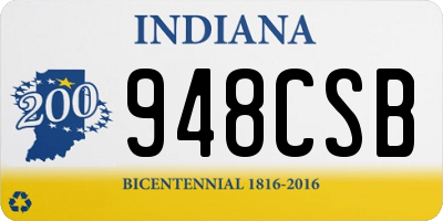 IN license plate 948CSB