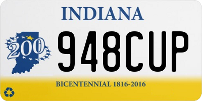 IN license plate 948CUP
