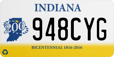 IN license plate 948CYG